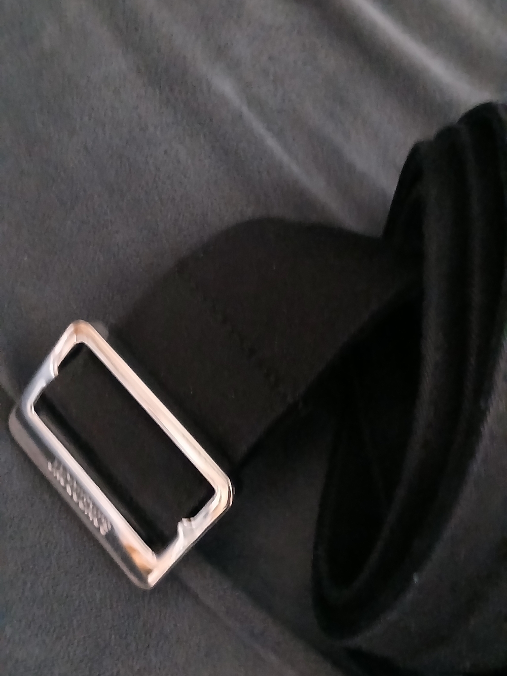 Jacquemus Black Fabric Belt with Silver-Tone Buckle